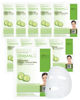Picture of DERMAL Cucumber Collagen Essence Facial Mask Sheet 23g Pack of 10 - Soothing & Moisturizing, Redness & Sunburn Relief, Daily Skin Treatment Solution Sheet Mask