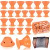 Picture of JANYUN 40 Pcs Orange Magic Silicone Hair Rollers Include 20pcs Large Silicone Curlers 20pcs Heatless Small Hair Curlers (Orange)