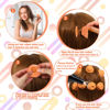 Picture of JANYUN 40 Pcs Orange Magic Silicone Hair Rollers Include 20pcs Large Silicone Curlers 20pcs Heatless Small Hair Curlers (Orange)