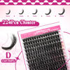 Picture of FADLASH Lash Clusters 100D Fluffy Eyelash Clusters 12-18mm Individual Lashes Cluster Eyelash Extensions 3D Effect Wispy Thick Lash Extension Clusters (100D-0.07-D, 12-18mm)