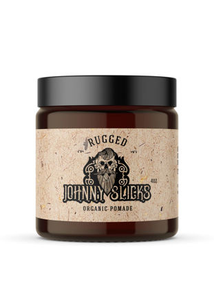 Picture of Johnny Slicks Oil Based Pomade | Organic Hair Styling for Men, Low to Medium Hold | Promotes Healthy Hair Growth & Helps Hydrate Dry Skin, (Rugged, 4 Ounce) Veteran Owned, USA Made.