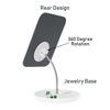 Picture of LFOYOU Table Vanity Mirror with Stand - Makeup Mirror for Desk - Adjustable Flexible Gooseneck, 360°Rotation Folding Portable Bathroom Shaving Cosmetic Mirror Square