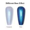 Picture of Pearl Gel Nail Polish, Blue Transparent Shimmer Shell Nail Gel Polish Glitter Mermaid Gel Polish Iridescent Pearlescent Sparkle Spring Summer Nail Polish Soak Off Led UV Manicure 15ML