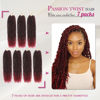 Picture of Dansama 7 Packs Passion Twist Hair Water Wave Braiding Hair for Butterfly Style Crochet Braids Bohemian Hair Extensions (18inch (Pack of 7), T1B/BUG)