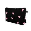 Picture of Cute Travel Makeup Bag Cosmetic Bag Small Pouch Gift for Women (Pink Heart)