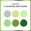 Picture of CANNI 6Pcs 9ml Emerald Green Gel Nail Polish Set- Dark Sage Forest Green Gel Polish Kit Lime Olive Forest Green Colors DIY at Home Salon Christmas New Year's Gifts for Girls
