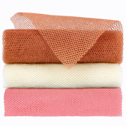 Picture of FARMOGA African Net Sponge Body Scrubber African Exfoliating Net Loofah for Women & Men Back Exfoliator Washcloth for Bathing Accessories