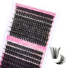 Picture of FADLASH Cluster Lashes D Curl Wispy Individual Lashes DIY Eyelash Extension Natural Look Reusable Fluffy Cluster Eyelash Extensions Self Application at Home (60D+80D-0.07D-12-18MIX)