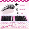 Picture of FADLASH Cluster Lashes D Curl Wispy Individual Lashes DIY Eyelash Extension Natural Look Reusable Fluffy Cluster Eyelash Extensions Self Application at Home (60D+80D-0.07D-12-18MIX)