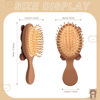 Picture of DINATIS Hair Brush Mini Toddler Hair Brush Detangler Brush Kids Detangling Hairbrush Soft Massage Comb Small Travel Hair Brush for Thick Curly Thin Long Short（Brown）