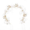 Picture of Wedding Hair Accessories for Kids, Flower Girl Hair Accessory, Princess Headpiece White Flower Headband Pearl for Girl and Flower Girls Cute Bridal Wedding Hair Band, Women's Fashion Headbands (Gold)