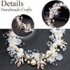 Picture of Wedding Hair Accessories for Kids, Flower Girl Hair Accessory, Princess Headpiece White Flower Headband Pearl for Girl and Flower Girls Cute Bridal Wedding Hair Band, Women's Fashion Headbands (Gold)