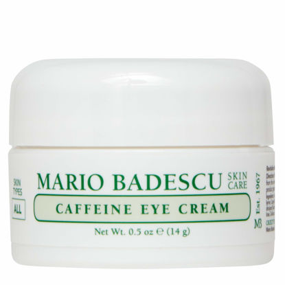 Picture of Mario Badescu Caffeine Eye Cream for All Skin Types | Visibly Decreases Dark Circles and Under Eye Bags, Formulated with Caffeine & Squalane, 0.5 Oz (Pack of 1)