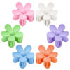 Picture of Flower Hair Clips 6 PCS Flower Claw Clips Daisy Clips for Women Matte Large Claw Clips Strong Hold Jaw Clamps Hair Accessories for Thick Hair 6 Colors
