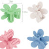 Picture of Flower Hair Clips 6 PCS Flower Claw Clips Daisy Clips for Women Matte Large Claw Clips Strong Hold Jaw Clamps Hair Accessories for Thick Hair 6 Colors