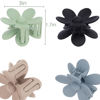 Picture of Flower Hair Clips 6 PCS Flower Claw Clips Daisy Clips for Women Matte Large Claw Clips Strong Hold Jaw Clamps Hair Accessories for Thick Hair 6 Colors