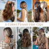 Picture of Flower Hair Clips 6 PCS Flower Claw Clips Daisy Clips for Women Matte Large Claw Clips Strong Hold Jaw Clamps Hair Accessories for Thick Hair 6 Colors