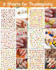 Picture of TailaiMei 30 Sheet All Holidays Nail Art Stickers, Christmas Mixed Seasons Variety Pack for Valentine's Day Halloween Fall Nail Decals, Self-Adhesive Year-Round Thanksgiving Nail Decorations