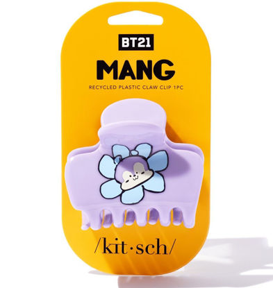 Picture of BT21 x Kitsch Recycled Plastic Puffy Medium Hair Clips for Women - Medium Claw Clips for Thin Hair | Claw Hair Clips for Short Hair | Medium Hair Claw Clips for Women | Cute Hair Claws for Girls, Mang