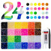 Picture of qiipii 24 Color 4mm Jelly Resin Rhinestones w B7000 Jewelry Glue for Bedazzling Crafting Flatback Stones Non-Hotfix Colorful AB Gems Diamonds Charms for Nails Eyes Face Makeup Tumblers Crafts Shoes