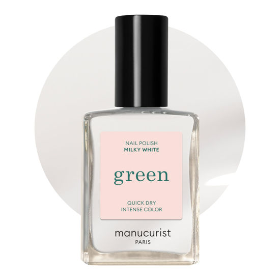Picture of Manucurist • Green Nail Polish Milky White • Natural Classic Nail Polish 9-Free • Vegan and Plant-Based Nail Polish (83%) • Manicure & Nail Care • 0.5 fl oz (MILKY WHITE)