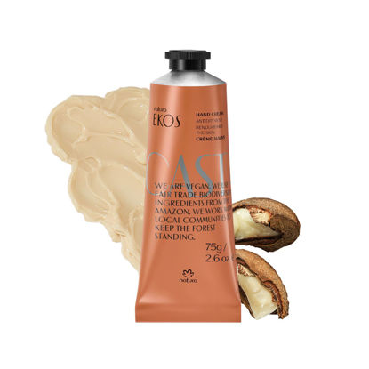 Picture of natura - Ekos Castanha (Brazil Nut) Hand Cream - Anti-Dryness Hand Balm - 24-Hour Deep Hydration Skin Moisturizer - Vegan Skin Care - Brazilian Beauty Secrets - Self Care & Body Care - 2.6oz (75g)
