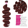 Picture of UNICE Reddish Brown Body Wave Human Hair Weave 3 Bundles 14 14 14 inch, Brazilian Remy Hair Auburn Brown Copper Red Human Hair Wavy Weaves for Sew in Extensions 33B Color