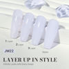 Picture of MelodySusie Jeweliver White Jelly Gel Polish, 0.5Fl Oz Milky White Lavender Gel Nail Polish Sheer Translucent Nude Soak Off UV LED Light Cure Gift for Women Manicure Nail Art DIY at Home JM22