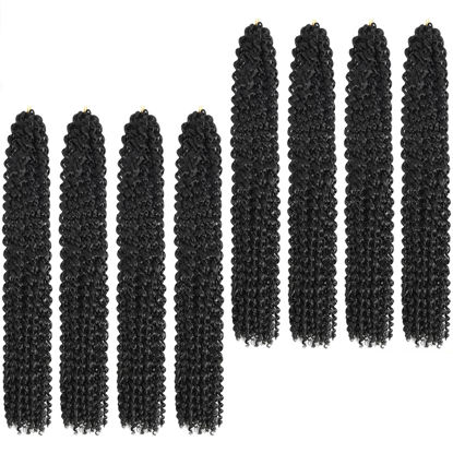Picture of Passion Twist Hair 22 Inch 8 Packs Long Passion Twist Crochet Hair For Women Water Wave Braiding Hair Bohemian Spring Twist Hair Synthetic Hair Extension (22 Inch (Pack of 8), 1B#)