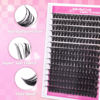 Picture of FADLASH Lash Extension DIY Kit Volume Fluffy Lash Clusters D Curl Cluster Lashes with Lash Bond and Seal Lash Tweezers for DIY Eyelash Extension at Home for Self Use（Kit 100D-0.07D-12-18MIX）