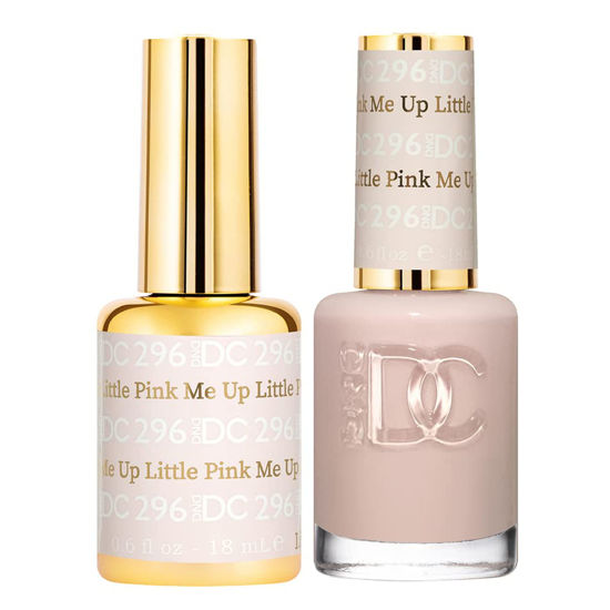Picture of DND Gel Polish Set - 1 each of Pink Gel Polish and Pink Nail Polish, 296 Little Pink Me Up, 0.5 Fl Oz
