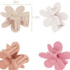 Picture of Flower Hair Clips 6 PCS Flower Claw Clips Daisy Clips for Women Matte Large Claw Clips Strong Hold Jaw Clamps Hair Accessories for Thick Hair 6 Colors