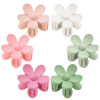 Picture of Flower Hair Clips 6 PCS Flower Claw Clips Daisy Clips for Women Matte Large Claw Clips Strong Hold Jaw Clamps Hair Accessories for Thick Hair 6 Colors
