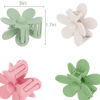 Picture of Flower Hair Clips 6 PCS Flower Claw Clips Daisy Clips for Women Matte Large Claw Clips Strong Hold Jaw Clamps Hair Accessories for Thick Hair 6 Colors