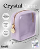 Picture of Embla Clear Cosmetic Bag Makeup Case, Clear Zipper Make Up Pouch and Toiletry Travel Tote, Cute Skincare Pouches for Women Girls, Preppy Purse Cosmetic Organizer, Mini Makeup Bags, Lilac