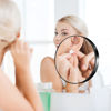 Picture of FAHZON 20X Magnifying Mirror, Magnified Mirror 3.5" with Two Suction Cups and Tweezers, Travel Magnifying Mirror Set Comes with Portable Storage Bag, Small Magnifying Mirror for Travel(Black)
