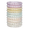Picture of JessLab Spiral Hair Ties, 10 Pcs Traceless Phone Cord Hair Ties Spiral Bracelet Plastic Coil Hair Ties Ponytail Holders No-Damage Hair Accessory for Girls Women Ladies, Color Assorted, Set 36