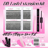 Picture of DIY Lash Extension Kit Lash Bond and Seal Lash Clusters Kit ? Pcs Cluster Lashes D Curl with Lash Tweezers for Individual Lashes Kit Eyelash Extension Kit at Home (Kit 40D+50D-0.07D, 8-16mm)