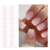 Picture of OAUEE Semi Cured Gel Nail Strips | 20 Gel Nail Stickers | Gel Nail Stickers with UV Light Required | Salon Quality, Easy Application and Removal（Transparent Pink Ombre）