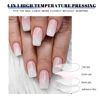 Picture of OAUEE Semi Cured Gel Nail Strips | 20 Gel Nail Stickers | Gel Nail Stickers with UV Light Required | Salon Quality, Easy Application and Removal（Transparent Pink Ombre）