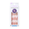 Picture of KISS imPRESS No Glue Mani Press-On Nails, French, 'Glimpse', Light Neutral + White Tip French, Medium Size, Coffin Shape, Includes 30 Nails, Prep Pad, Instructions Sheet, 1 Manicure Stick, 1 Mini File