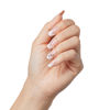 Picture of KISS imPRESS No Glue Mani Press-On Nails, French, 'Glimpse', Light Neutral + White Tip French, Medium Size, Coffin Shape, Includes 30 Nails, Prep Pad, Instructions Sheet, 1 Manicure Stick, 1 Mini File
