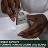 Picture of ZOMCHI Razor Blade Bank for Safety Razor Blade Storagement, Used Double Edge Safety Razor Blade Disposal Case (Silver)