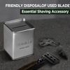 Picture of ZOMCHI Razor Blade Bank for Safety Razor Blade Storagement, Used Double Edge Safety Razor Blade Disposal Case (Silver)