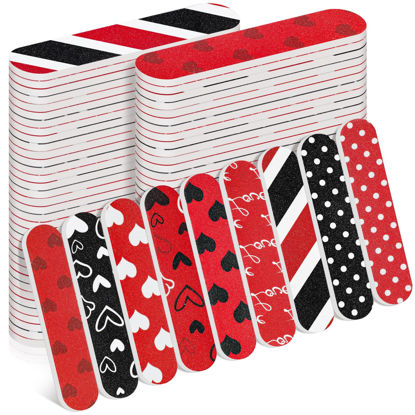 Picture of Lanties 45 Pack Valentine's Galentine's Day Gifts Pink Red Nail Files Emery Boards Bulk Valentine's Galentine's Day Party Favors Stuffers for Women Teachers Staff(3.5 x 0.75 Inches,Classic)