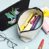 Picture of Sinzip 10 Pieces Cotton Canvas Makeup Bag with Bottom, Multi Purpose Cosmetic Bag with Zipper MN-WB07 Wb07