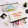 Picture of Sinzip 10 Pieces Cotton Canvas Makeup Bag with Bottom, Multi Purpose Cosmetic Bag with Zipper MN-WB07 Wb07
