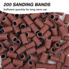 Picture of Rolybag Sanding Bands for Nail Drill 180 Grit Sanding Bands for Nail 200Pcs Professional Fine Sanding Bands and 2Pcs Nail Drill Bits for Manicures and Pedicure