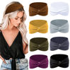 Picture of Tobeffect Non-Slip Headbands for Short Hair - Yoga, Workout, Running Sport Elastic Hair Twist Turbans and Wraps for Women and Girls