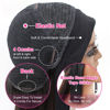 Picture of 99J Burgundy Headband Wig Deep Wave Human Hair 20 Inch Glueless Headband Wigs for Black Women Brazilian Red Wine Curly Headband Wigs Machine Made None Lace Front Wigs Human Hair 150% Density…